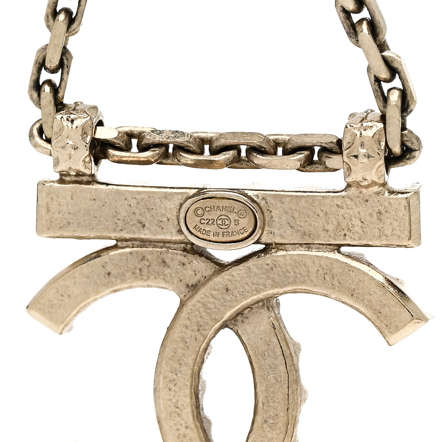 Chanel Crystal Star Drop CC Earrings Gold