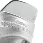 Balenciaga Metallic Sheepskin Duty Free 70mm Sandals 39 Silver