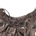 Balenciaga Metallic Agneau Arena Le Cagole Shoulder Bag XS Dark Bronze