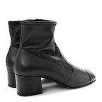 Chanel Stretch Lambskin Cap Toe CC Short Boots 37 Black