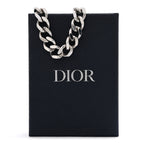 Christian Dior Metal CD Icon Chain Link Necklace Silver