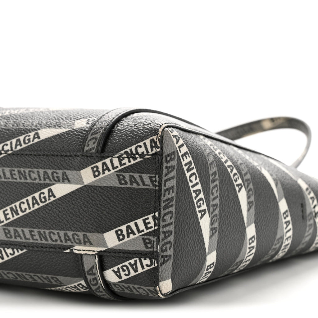 Balenciaga Coated Canvas Losange Monogram XXS Tote Black Grey