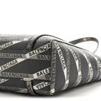 Balenciaga Coated Canvas Losange Monogram XXS Tote Black Grey