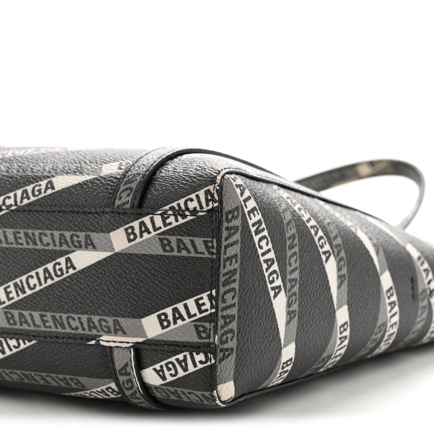 Balenciaga Coated Canvas Losange Monogram XXS Tote Black Grey