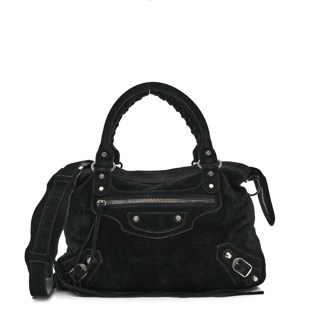 Balenciaga Baby Daim Suede Classic Hardware Town Black