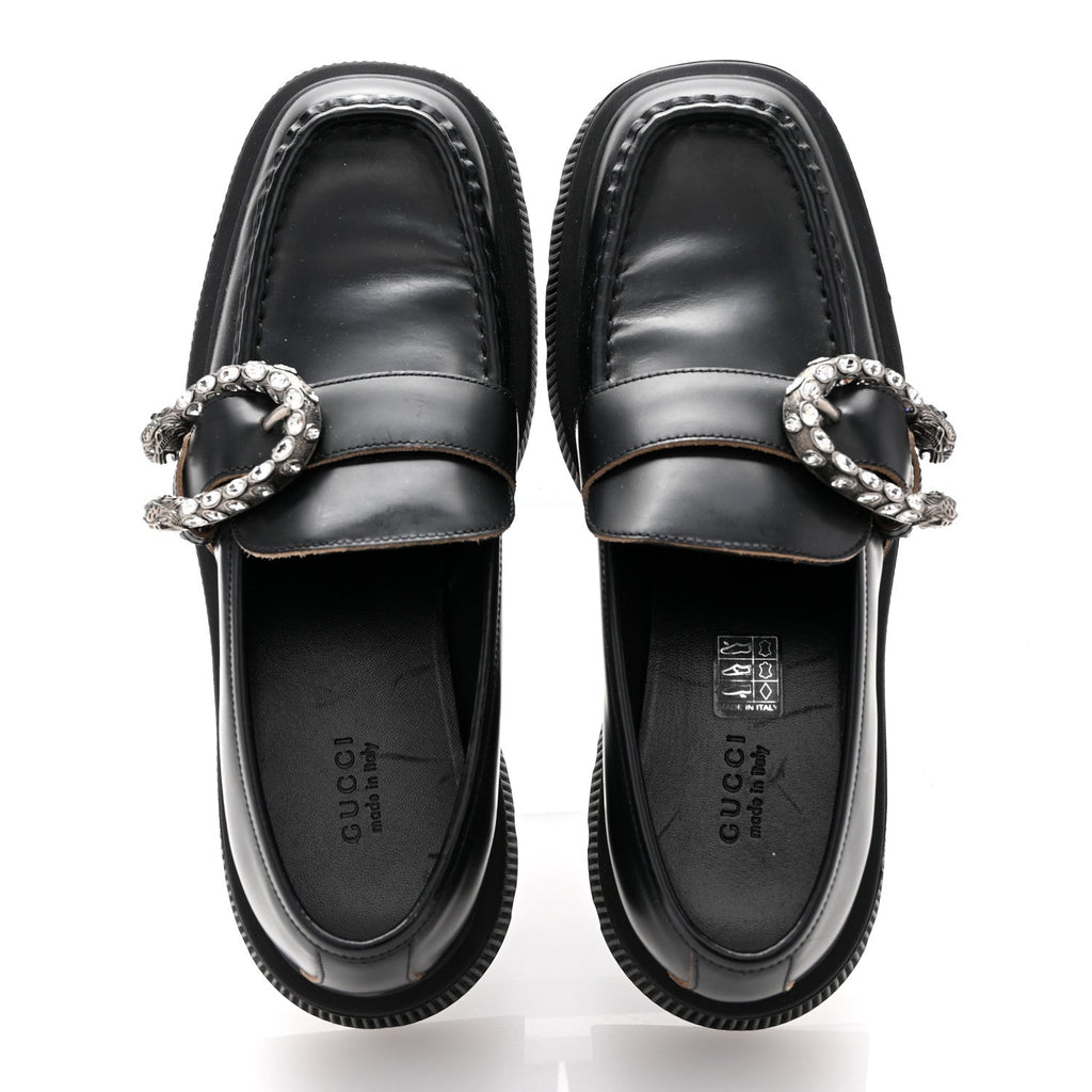Gucci Cordovan Lux Dionysus Hunder Loafers 39.5 Black