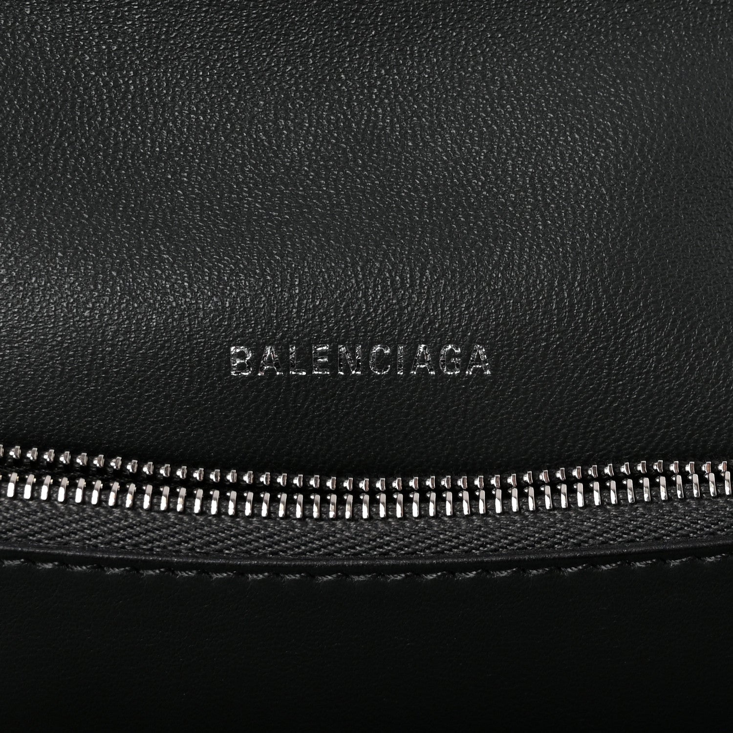Balenciaga Metallic Crushed Calfskin Medium Crush Chain Bag Steel Grey