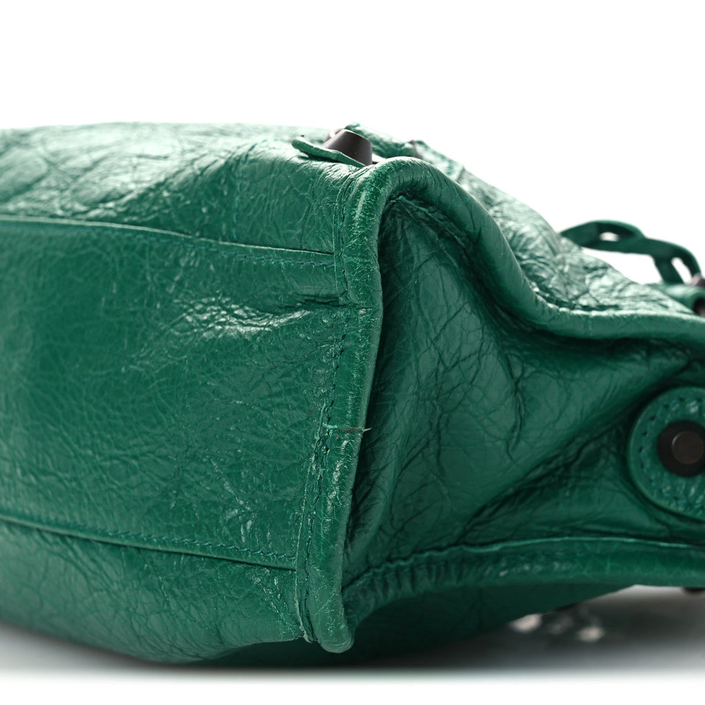 Balenciaga Agneau Classic Hardware Mini City Green