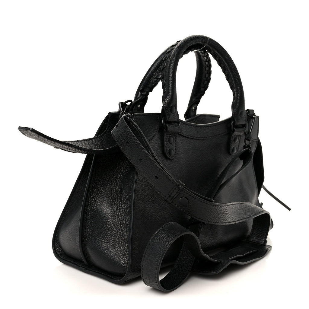 Balenciaga Grained Calfskin Neo Classic Black Hardware S City Black