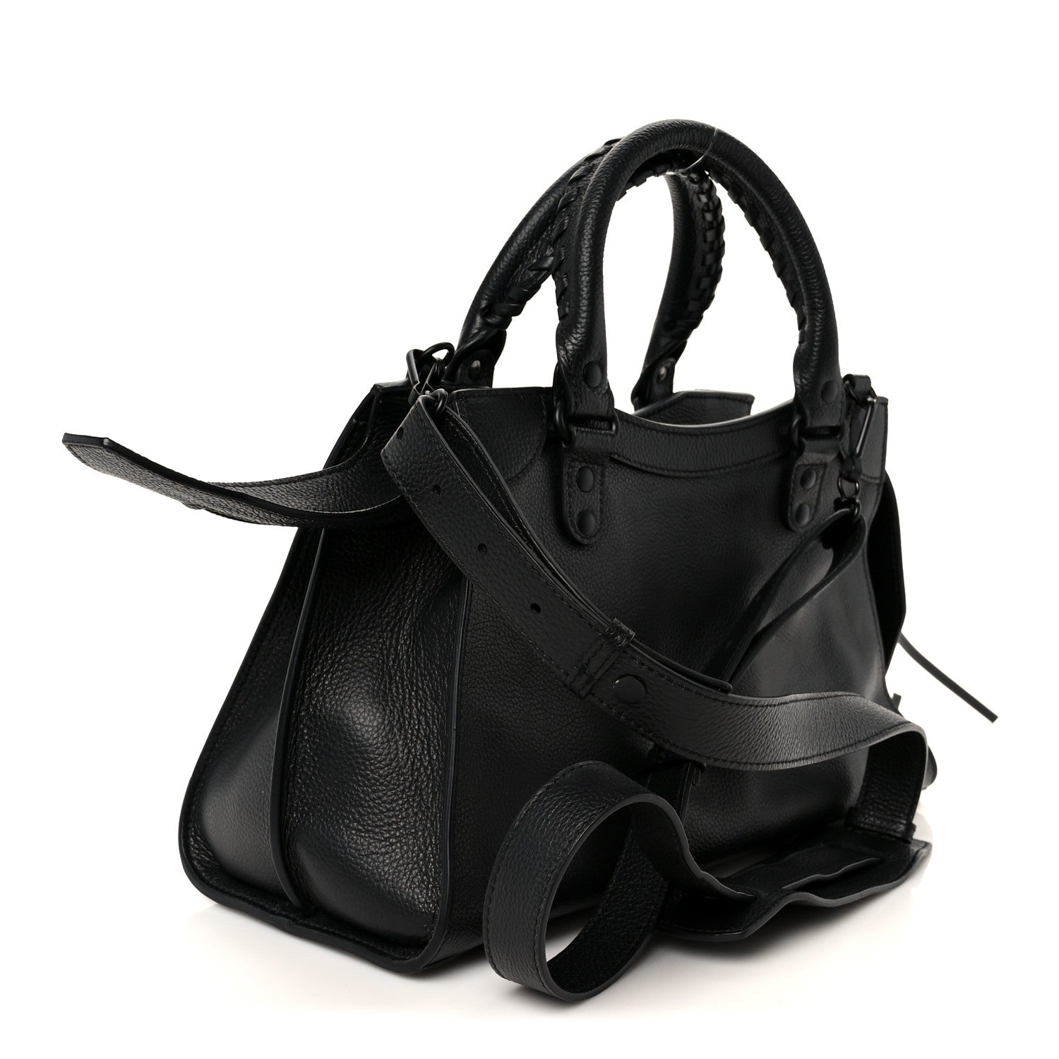Balenciaga Grained Calfskin Neo Classic Black Hardware S City Black
