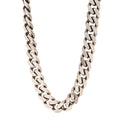 Saint Laurent Metal Curb Chain Necklace Oxidized Silver