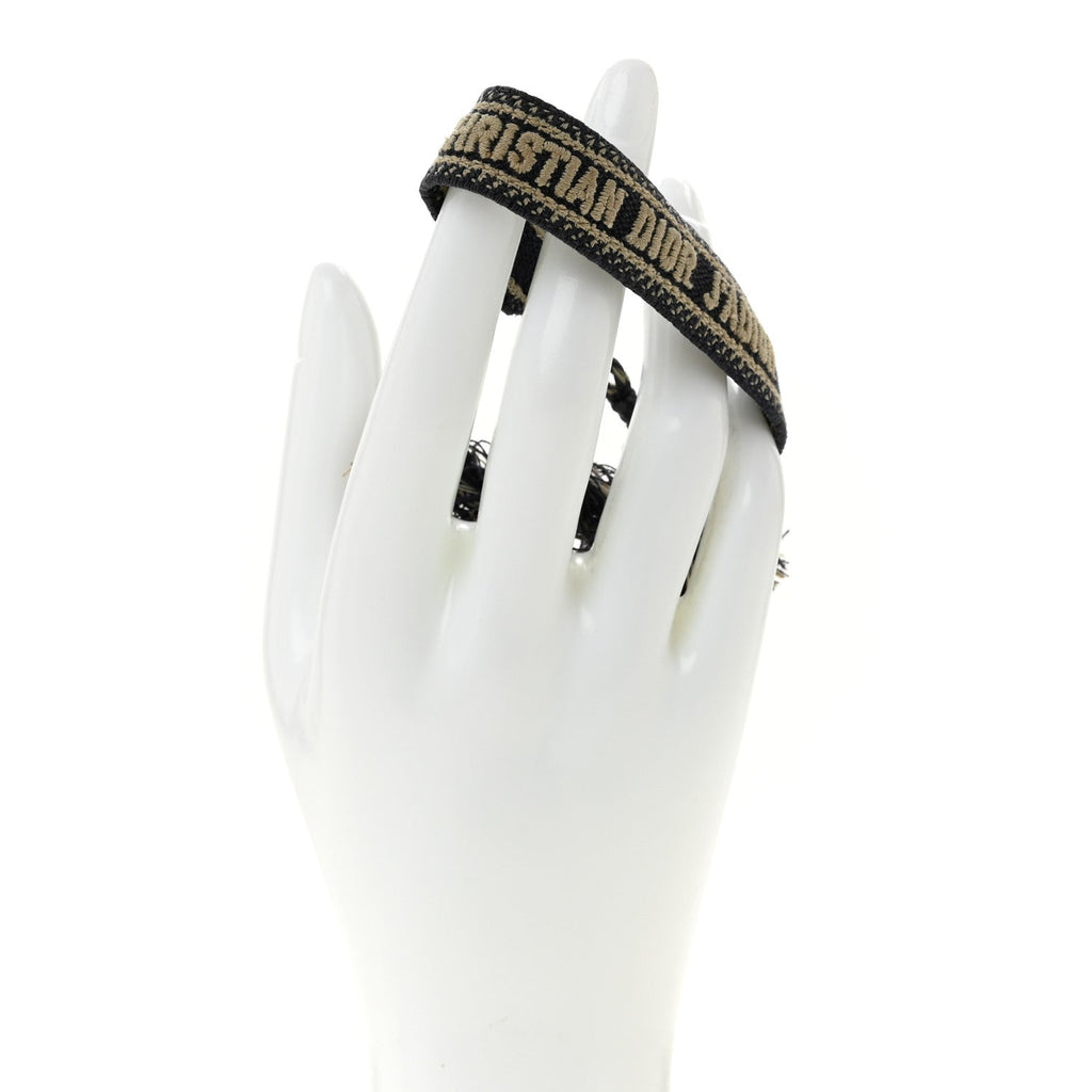 Christian Dior Woven Cotton J'Adior Friendship Bracelet Navy