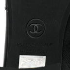 Chanel Stretch Lambskin Cap Toe CC Short Boots 36.5 Black