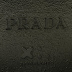 Prada Spazzolato Rois Re-Nylon Metal Triangle Logo Monolith Pouch Pocket 55mm Boots 41 Militare
