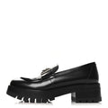 Chanel Calfskin Metal CC Loafers 39 Black