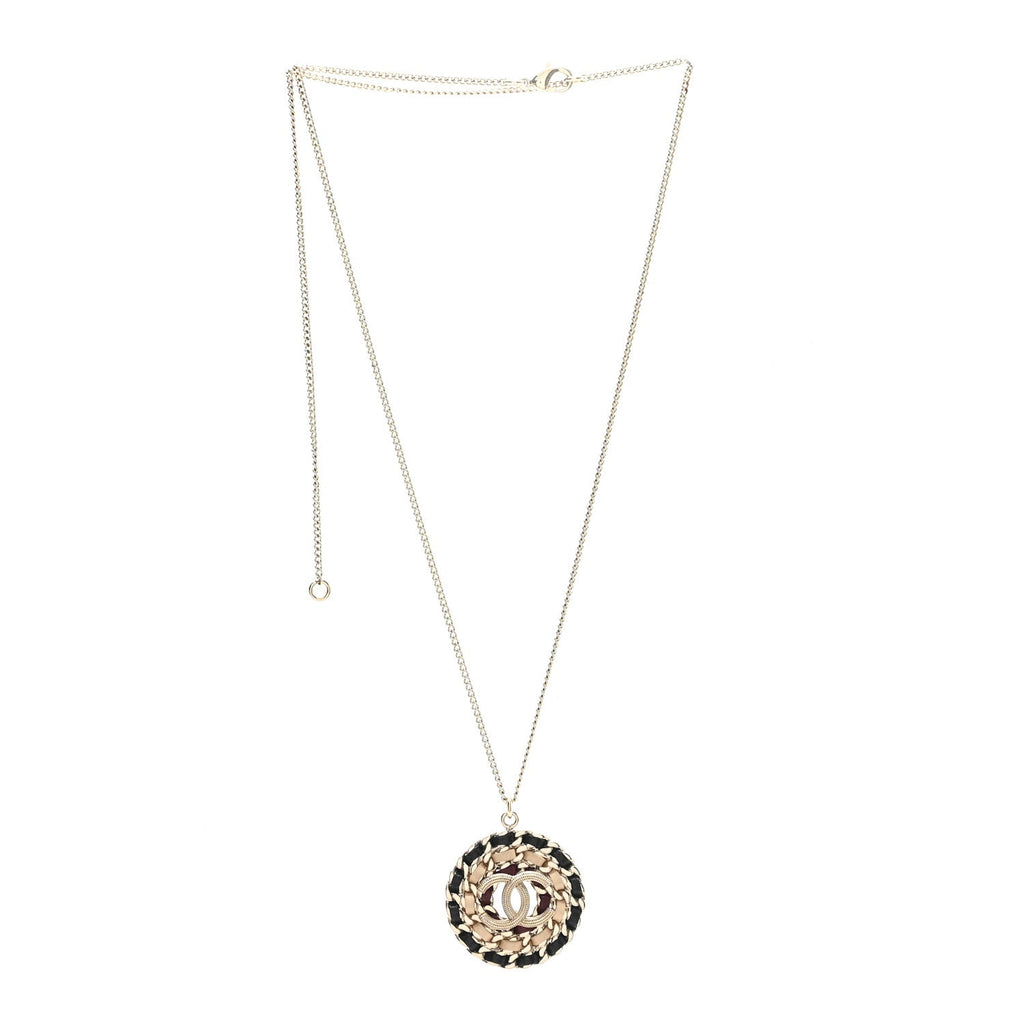 Chanel Lambskin Chain CC Necklace Gold