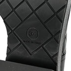 Chanel Pearly Calfskin Patent Calfskin Lace Up Combat Boots 37 Black