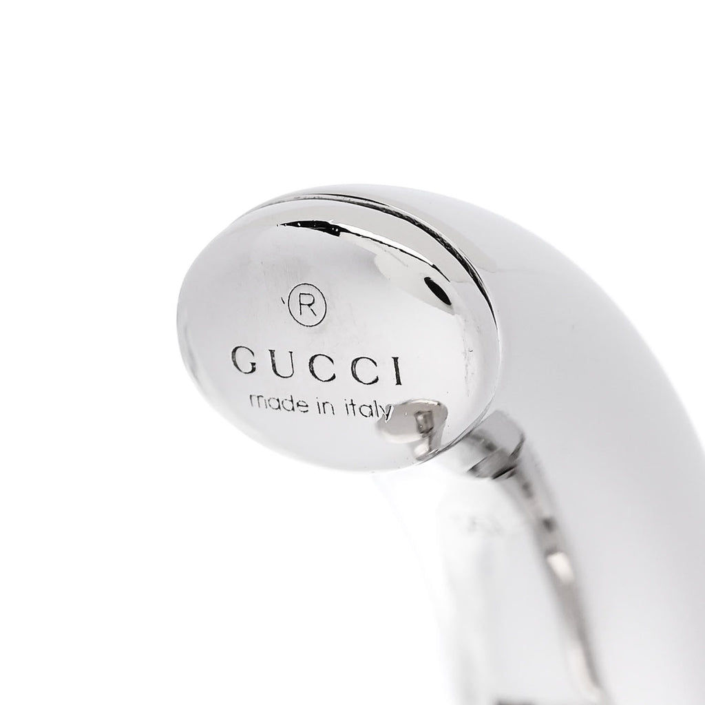 Gucci Metal Speculum Majus Cuff Earrings Silver