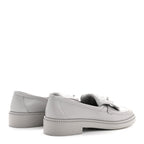 Chanel Lambskin Quilted CC Turnlock Loafers 36.5 Grey