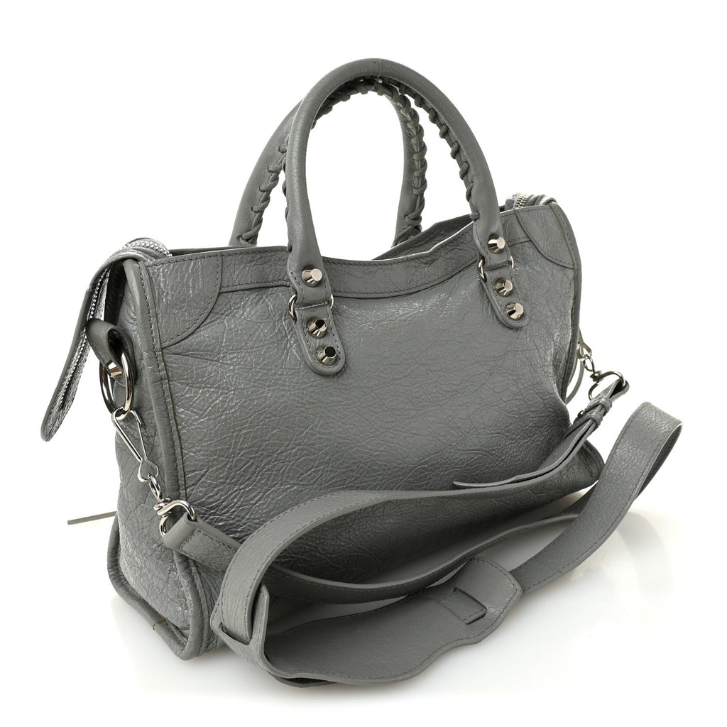 Balenciaga Agneau Classic Silver Hardware S City Gris Haussmannien
