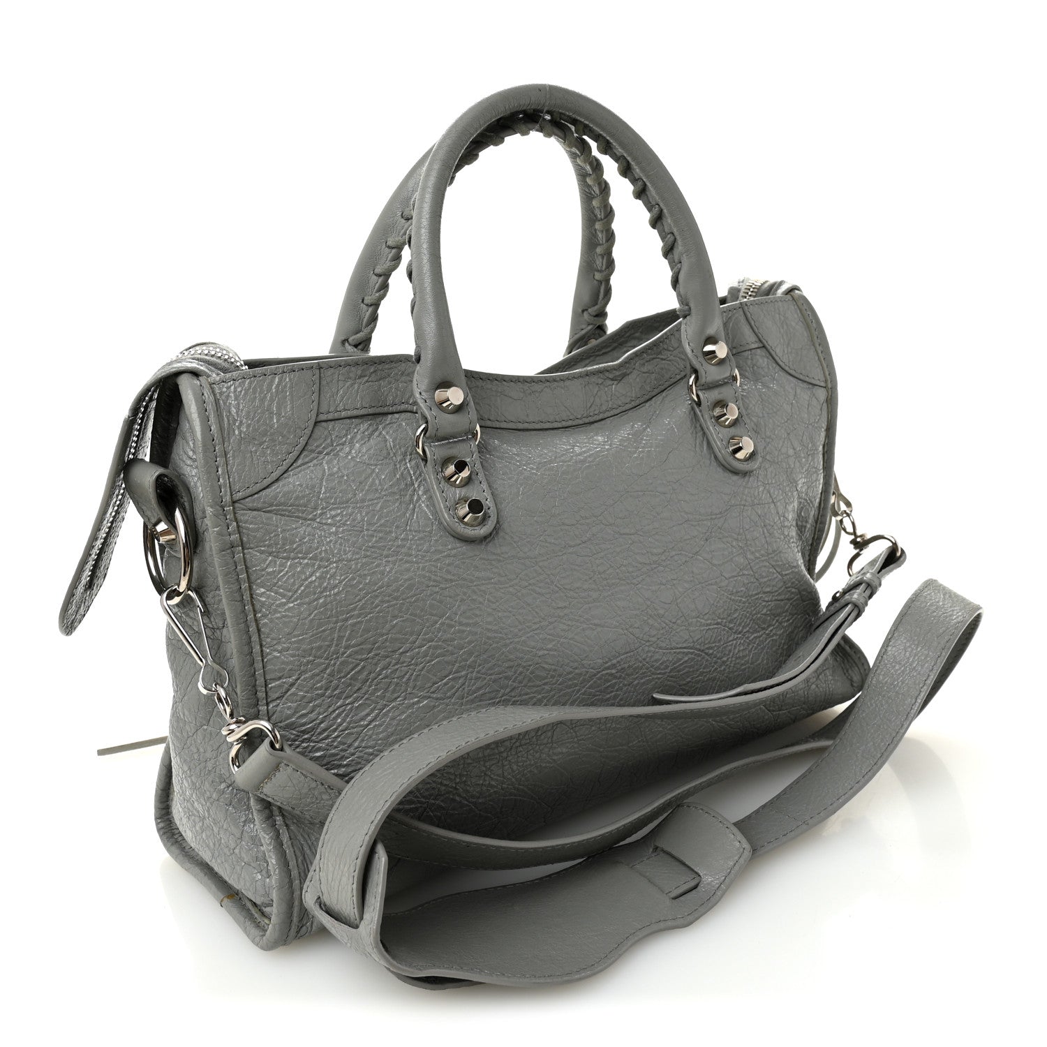 Balenciaga Agneau Classic Silver Hardware S City Gris Haussmannien