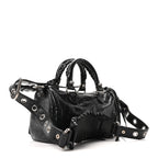 Balenciaga Agneau Arena Mini Le Cagole Duffle Crossbody Bag Black
