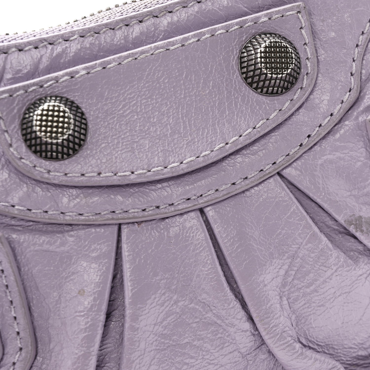 Balenciaga Agneau Arena Le Cagole Mini Purse With Chain Lilac