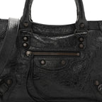 Balenciaga Agneau Arena Storico Classic Hardware Small Le City Black