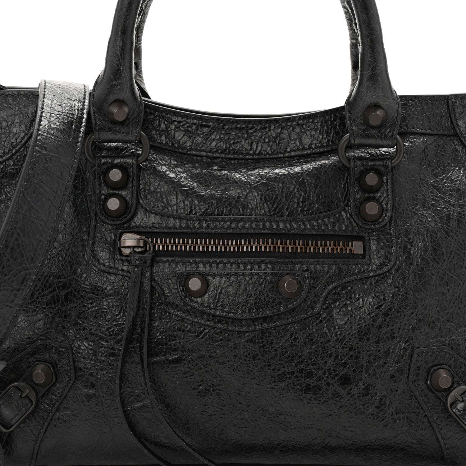 Balenciaga Agneau Arena Storico Classic Hardware Small Le City Black