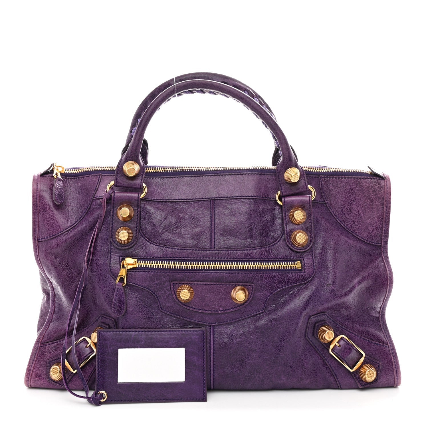 Balenciaga Agneau Giant 21 Gold Hardware Work Raisin