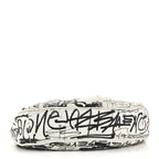 Balenciaga Agneau Arena Graffiti Le Cagole Shoulder Bag XS White Black