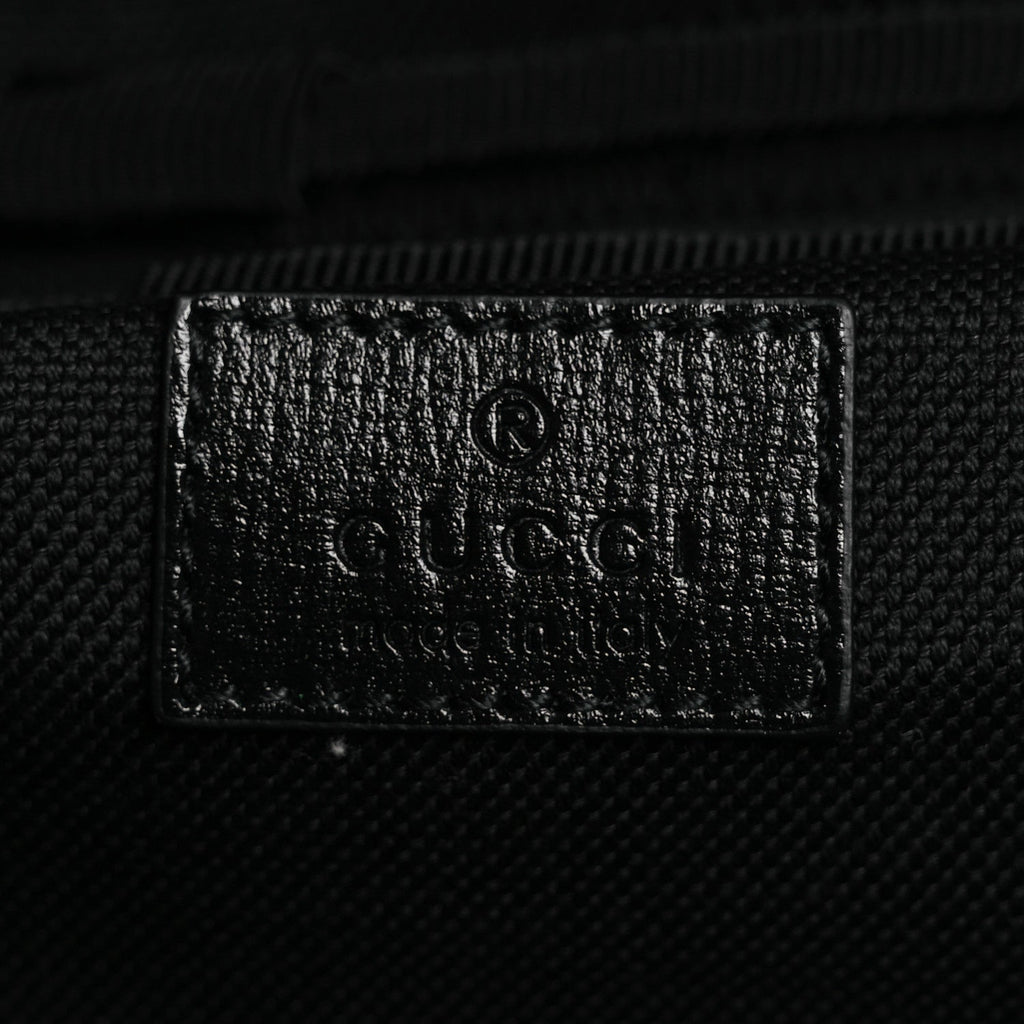 Gucci GG Supreme Monogram Large Four Wheel Suitcase Black Grey