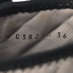 Chanel Fabric Grosgrain Lambskin Quilted Lace Up Combat Boot 36 Gray