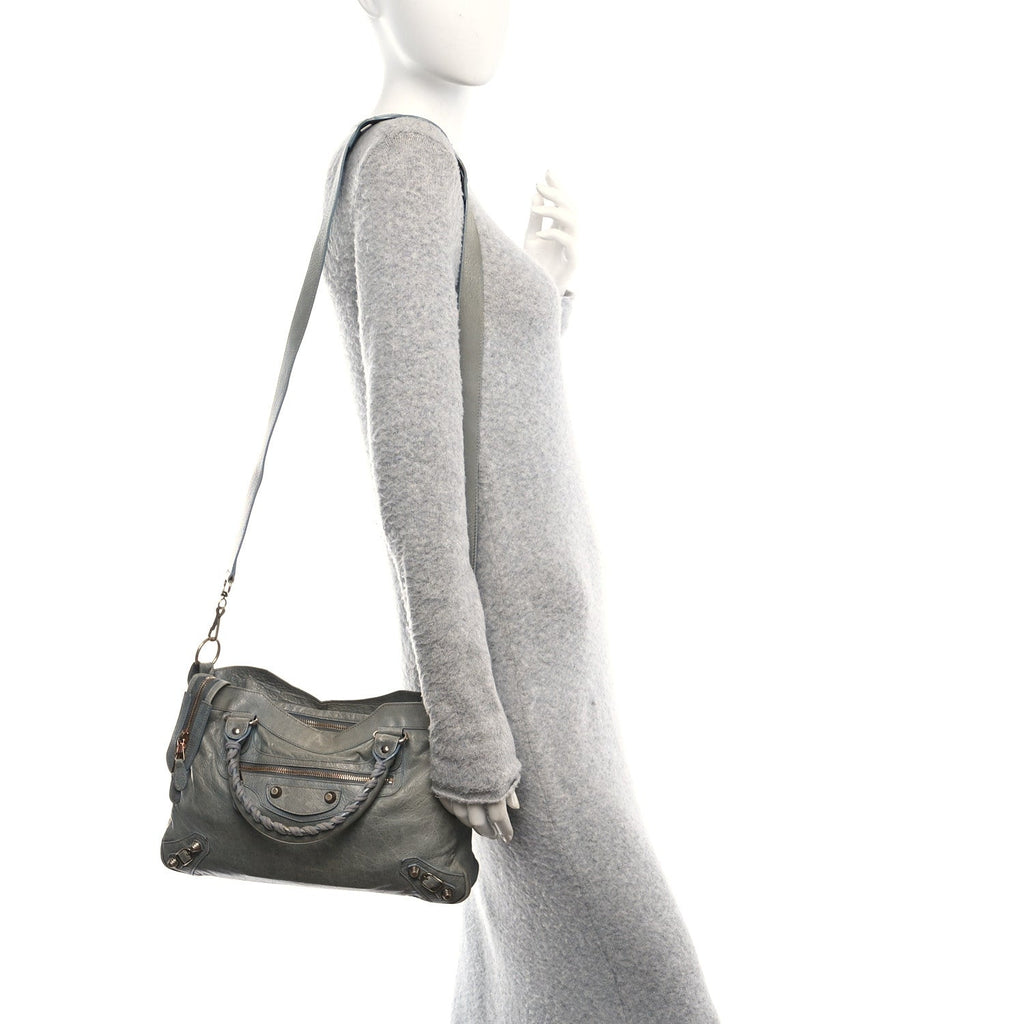 Balenciaga Agneau Giant 12 Rose Gold Hardware Town Ardoise