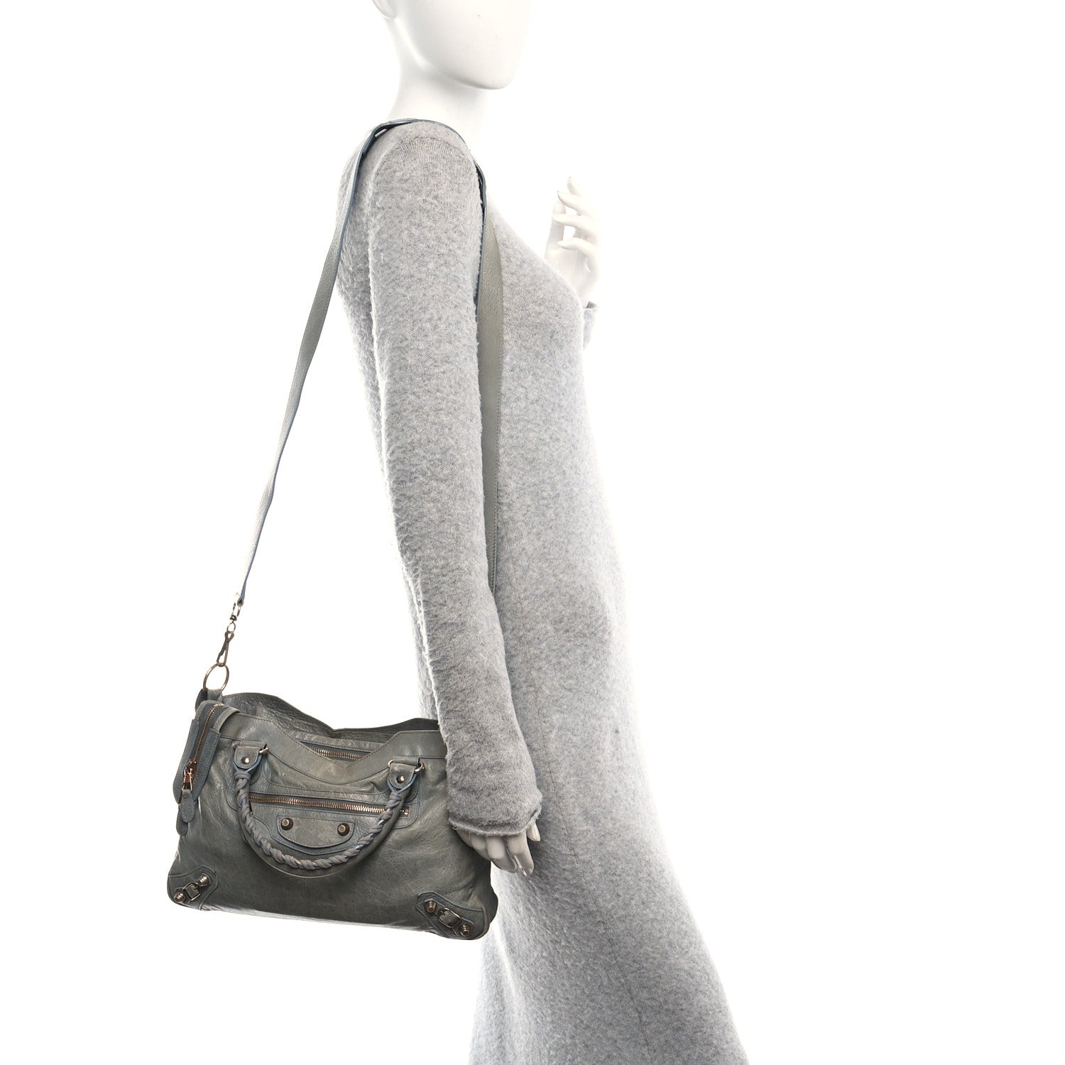 Balenciaga Agneau Giant 12 Rose Gold Hardware Town Ardoise
