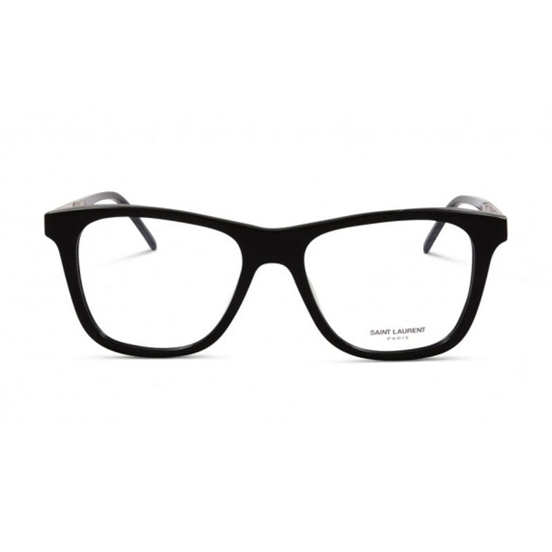 Saint Laurent Eyeglasses Square Full Rim, Black Frame and Clear Demo Lenses Lens SLM83001