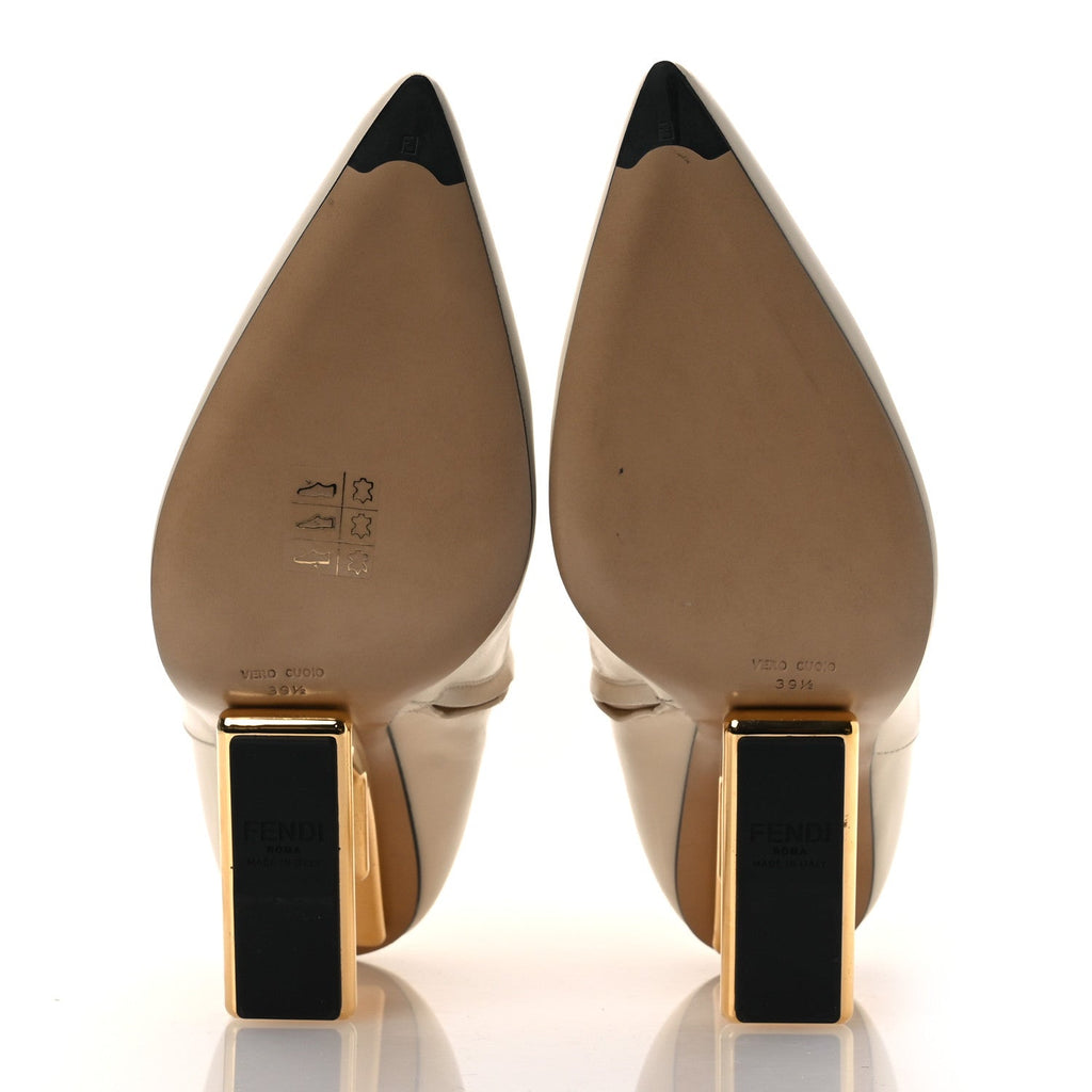 Fendi Nappa Fendi First 95mm Pointed Booties 39.5 White