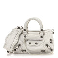 Balenciaga Agneau Arena Mini Le Cagole Duffle Crossbody Bag Optic White