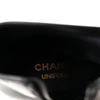 Chanel Stretch Lambskin Cap Toe CC Uniform Short Boots  35 Black