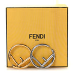 Fendi Metal FF Hoop Earrings Gold Silver