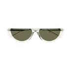 Saint Laurent Sunglasses Oval Semi Rim, Black Frame and Black Lens SL563001