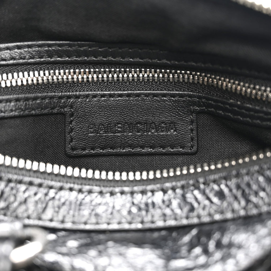 Balenciaga Agneau Arena Mini Le Cagole Duffle Crossbody Bag Black