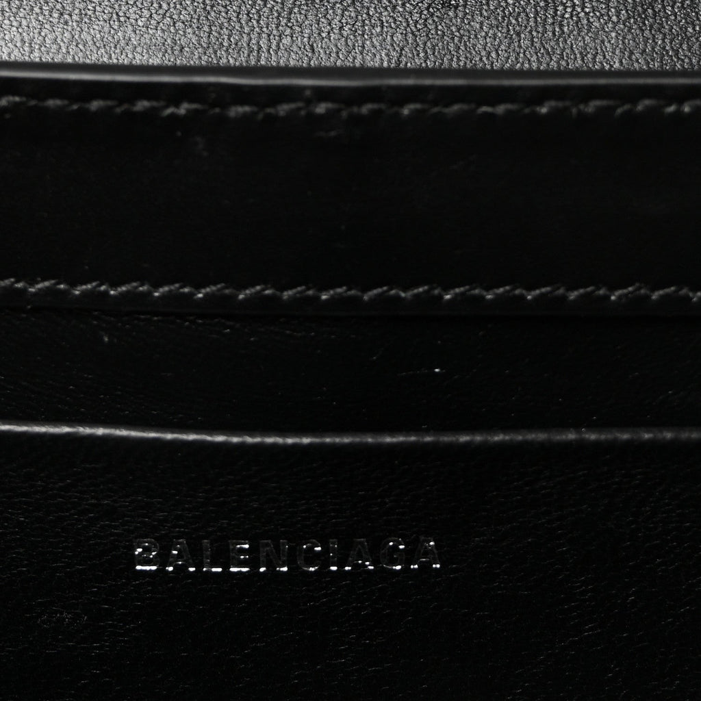 Balenciaga Box Calfskin Monochrome Small XX Flap Stretch Bag Black