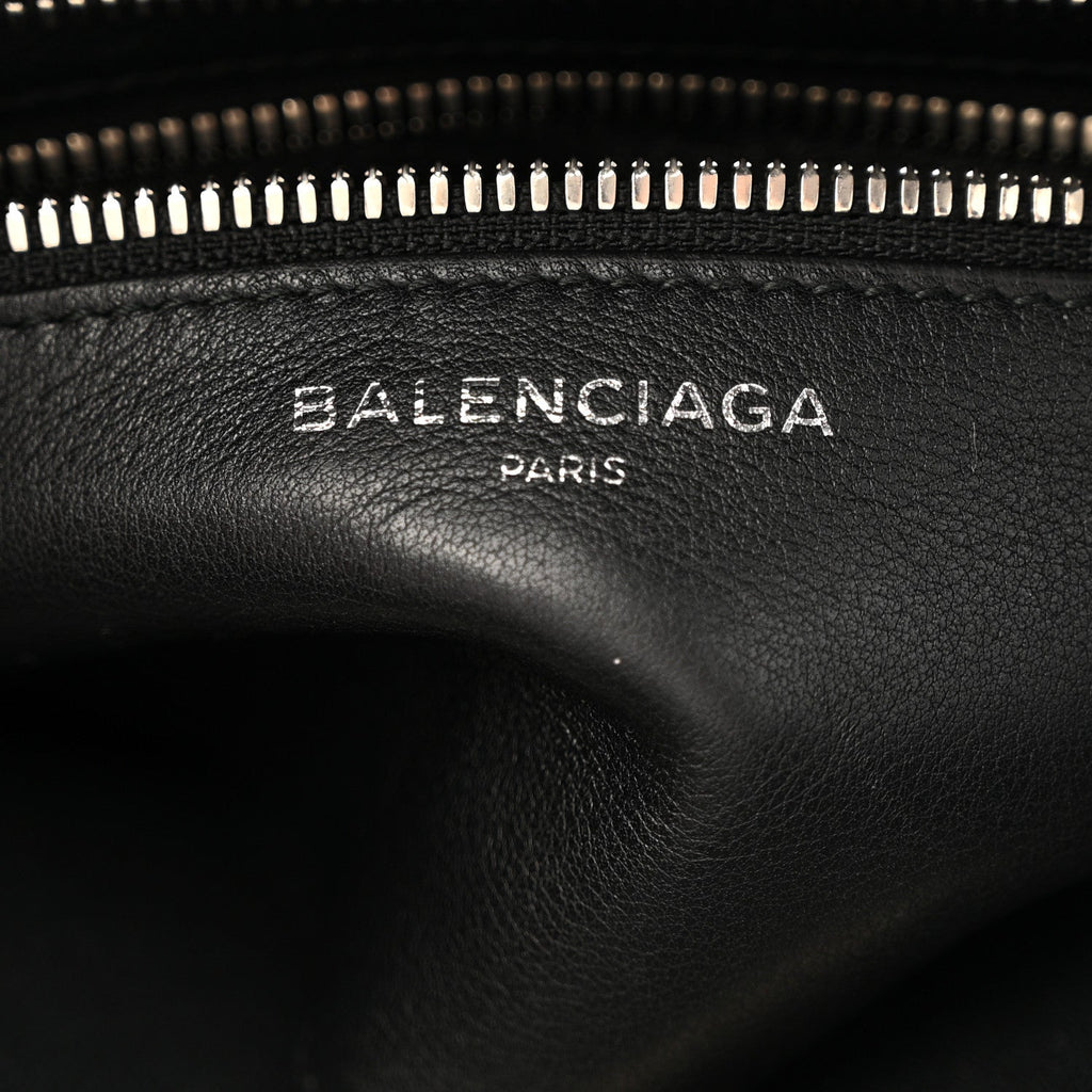 Balenciaga Calfskin XS Laundry Cabas Tote Black