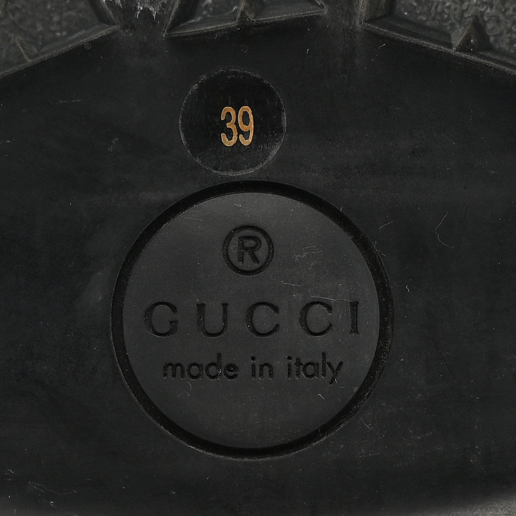 Gucci Cordovan Lux Womens Harald Horsebit 25mm Platform Loafers 39 Black