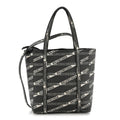 Balenciaga Coated Canvas Losange Monogram XXS Tote Black Grey