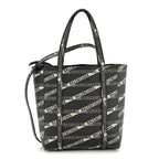 Balenciaga Coated Canvas Losange Monogram XXS Tote Black Grey