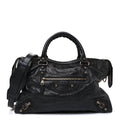 Balenciaga Agneau Giant 12 Rose Gold Hardware City Black