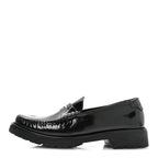 Saint Laurent Glazed Calfskin Le Loafer 15 Penny Slippers 39 Black