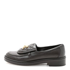 Chanel Lambskin Quilted CC Turnlock Loafers 36 Dark Brown